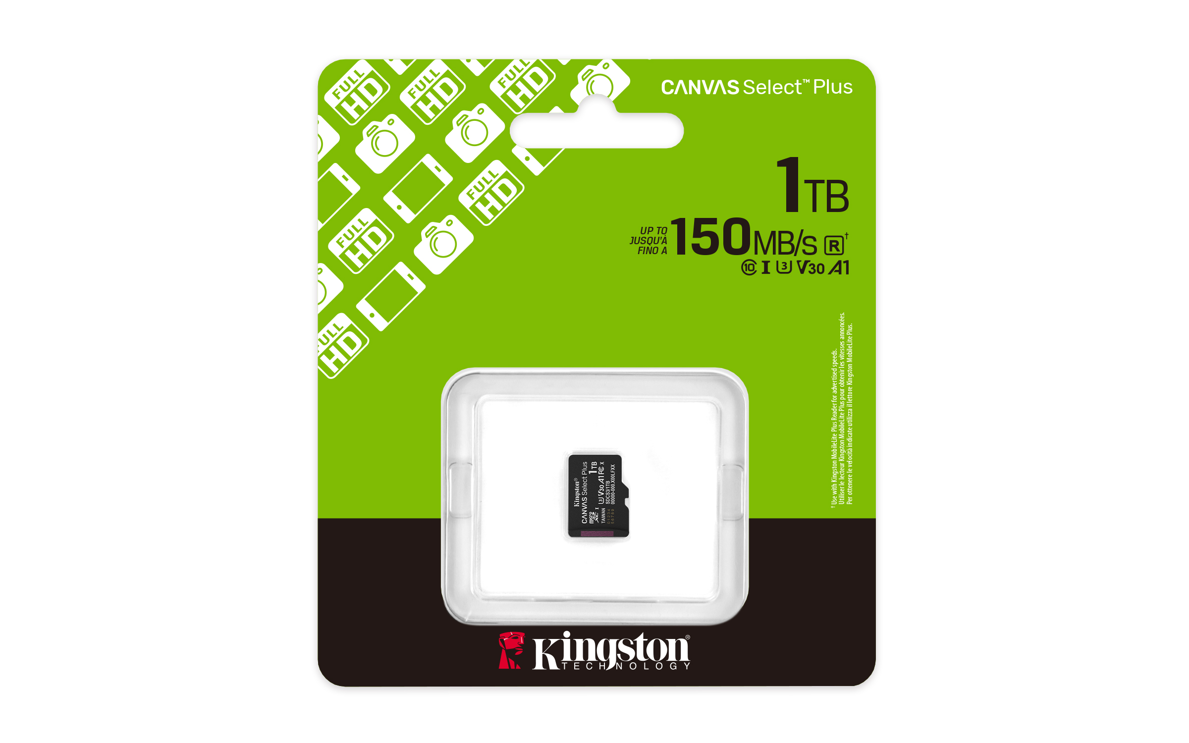 Kingston Canvas Select Plus/Micro SDXC/1TB/UHS-I U3 / Class 10 / SDCS3/1TBSP