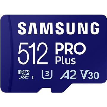 Samsung/micro SDXC/512GB/USB 3.0/USB-A/Class 10/+ Adaptér/Modrá