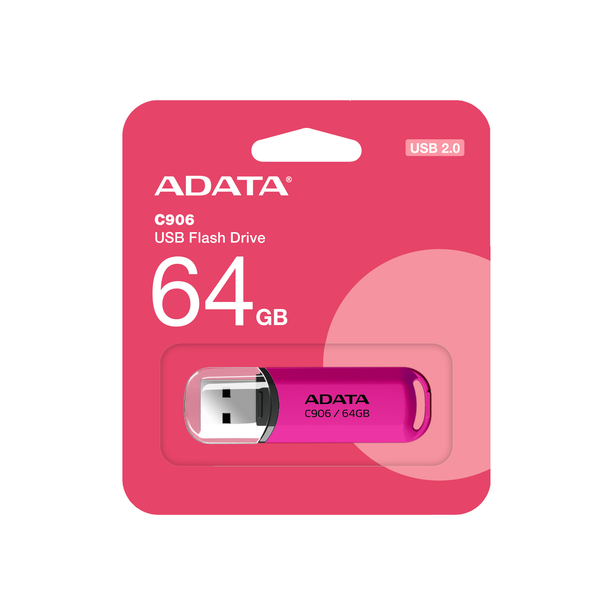 ADATA C906/64GB/USB 2.0/USB-A/Ružová AC906-64G-RPP