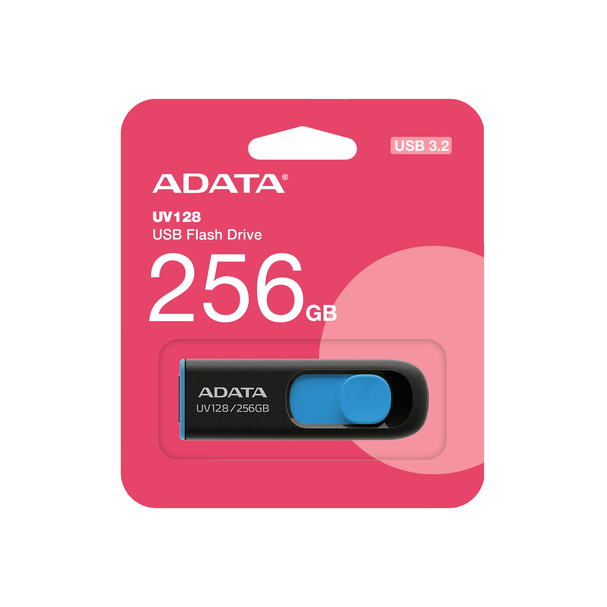 ADATA UV128/256GB/USB 3.2/USB-A/Modrá / AUV128-256G-RBE