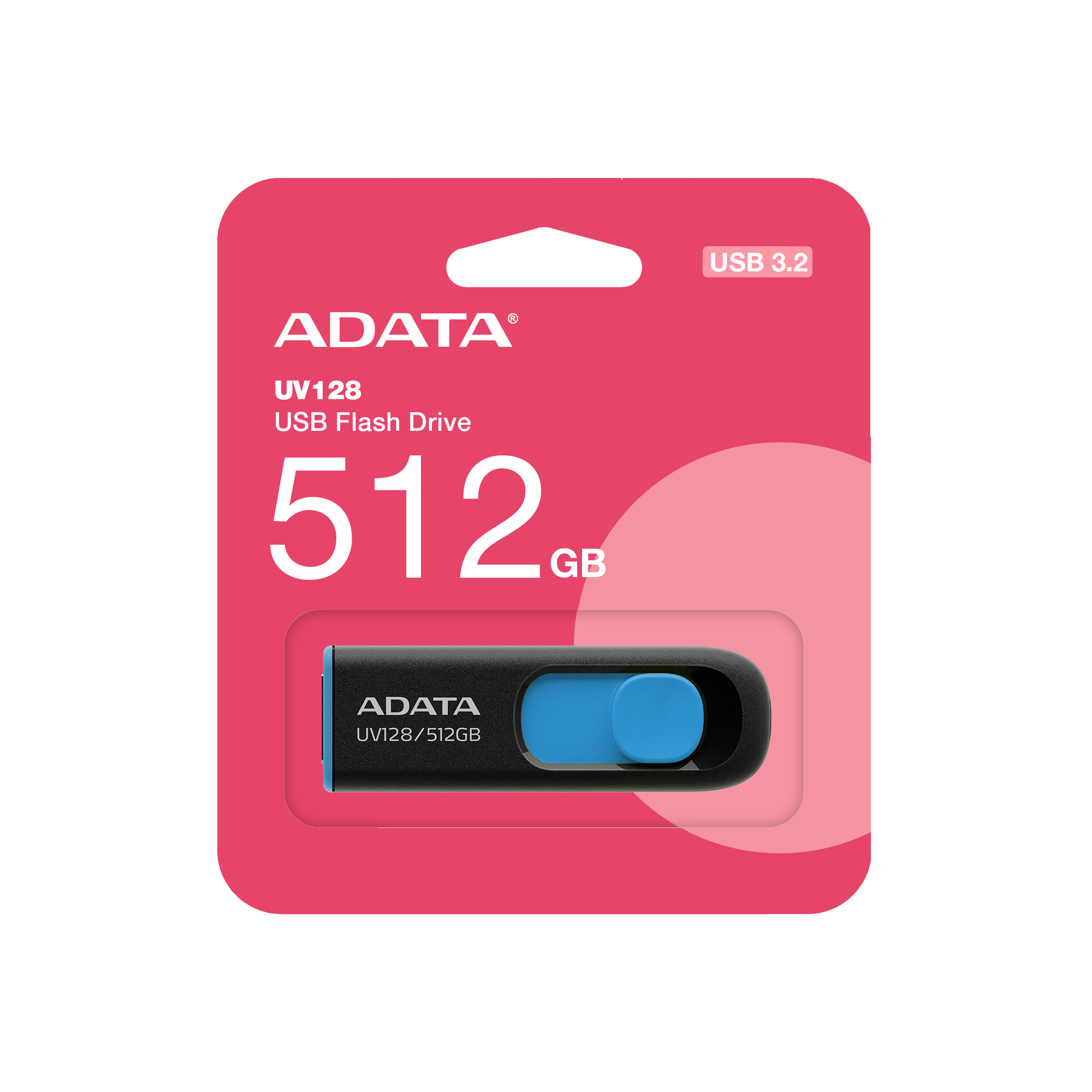 ADATA UV128/512GB/USB 3.2/USB-A/Modrá / AUV128-512G-RBE
