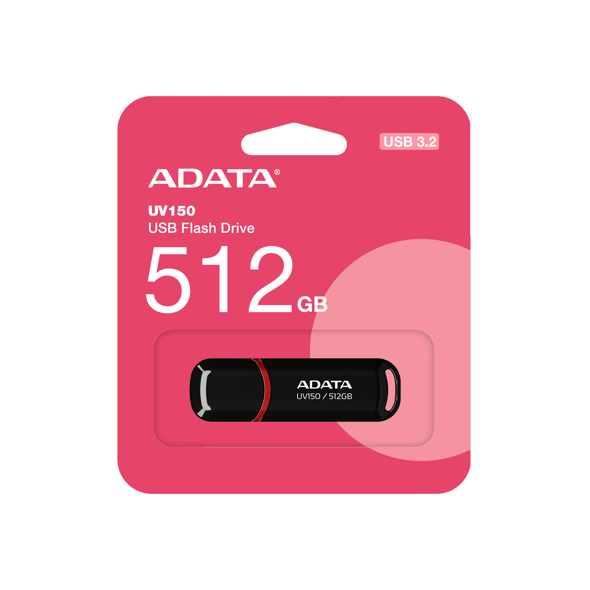 ADATA UV150/512GB/USB 3.2/USB-A/Čierna / AUV150-512G-RBK