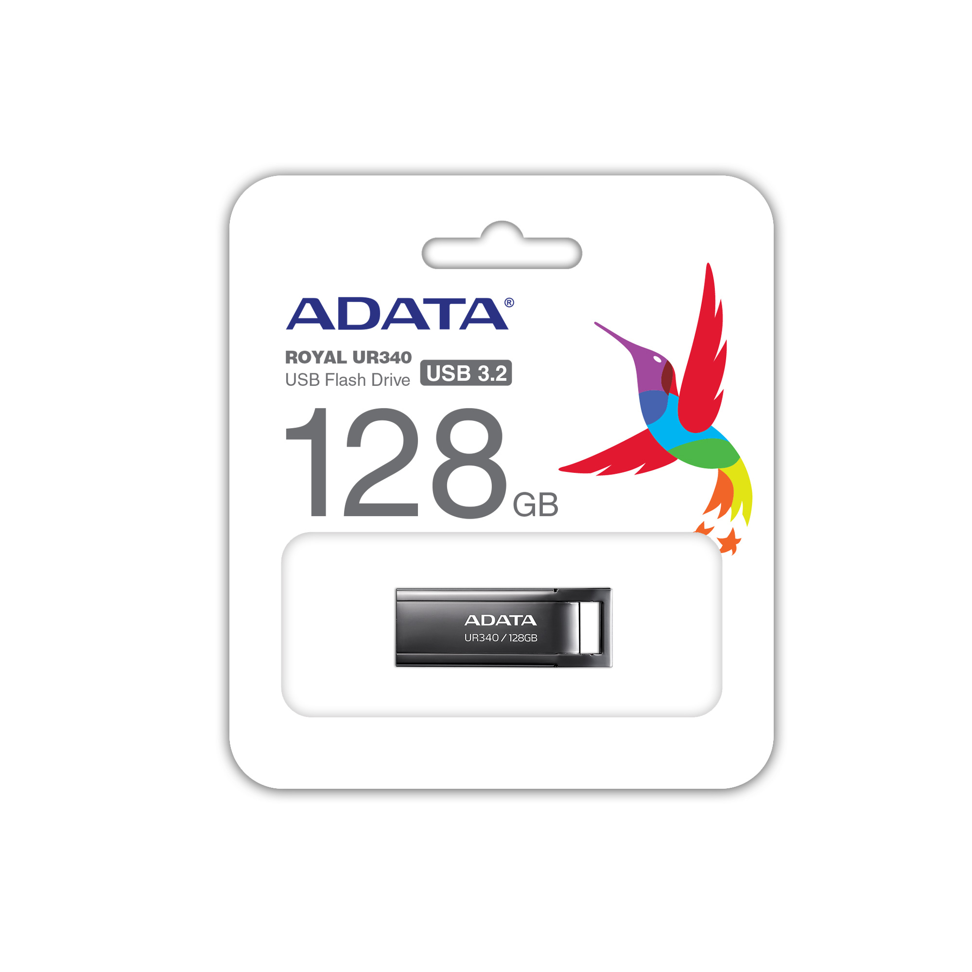 ADATA UR340/128GB/USB 3.2/USB-A/Čierna AROY-UR340-128GBK