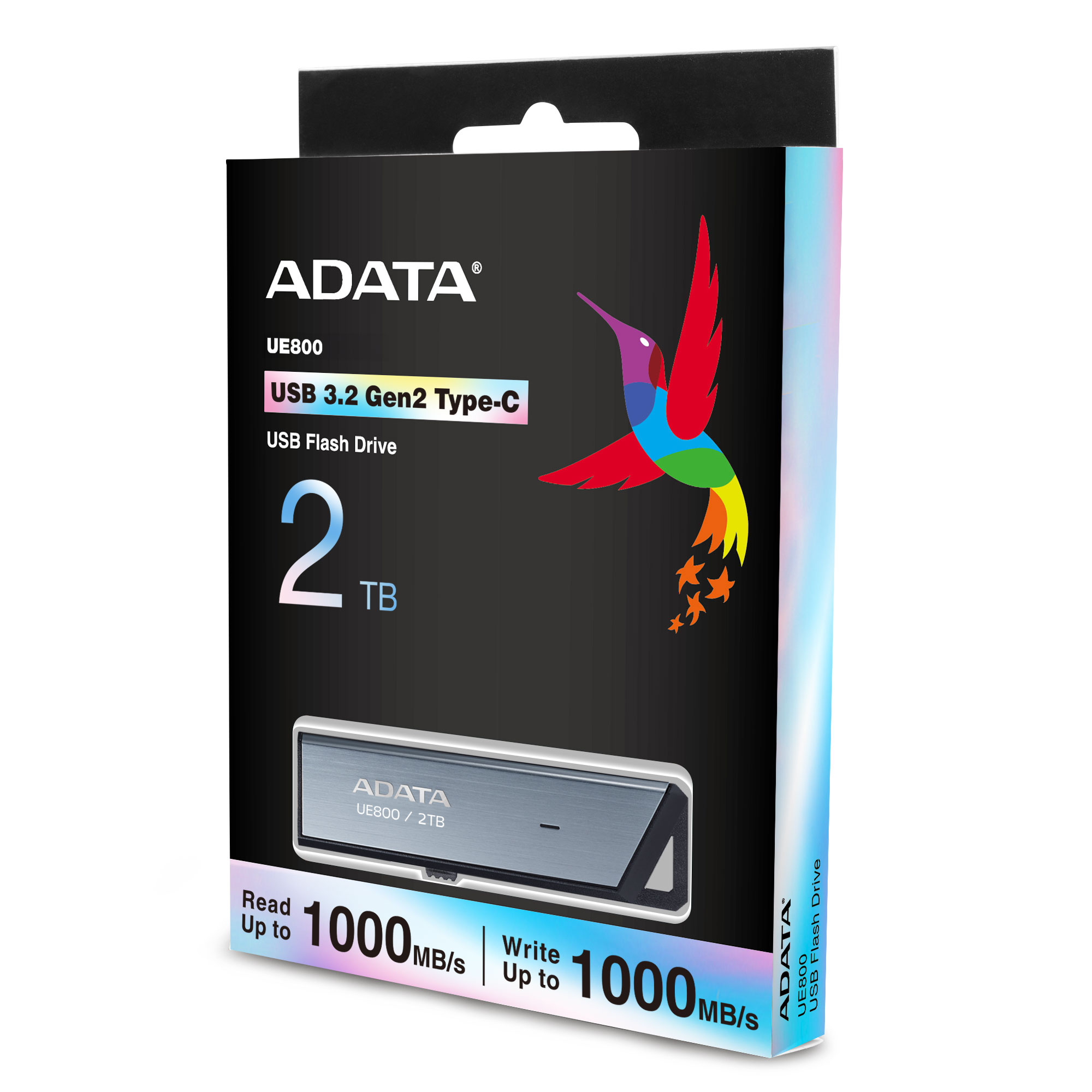 ADATA UE800/2TB/USB 3.2/USB-C/Strieborná / AELI-UE800-2T-CSG
