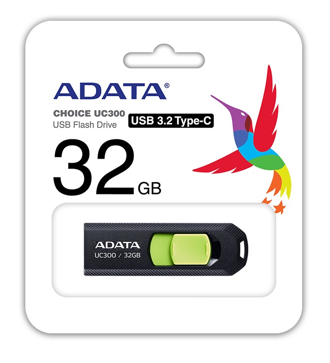 ADATA UC300/32GB/USB 3.2/USB-C/Černá