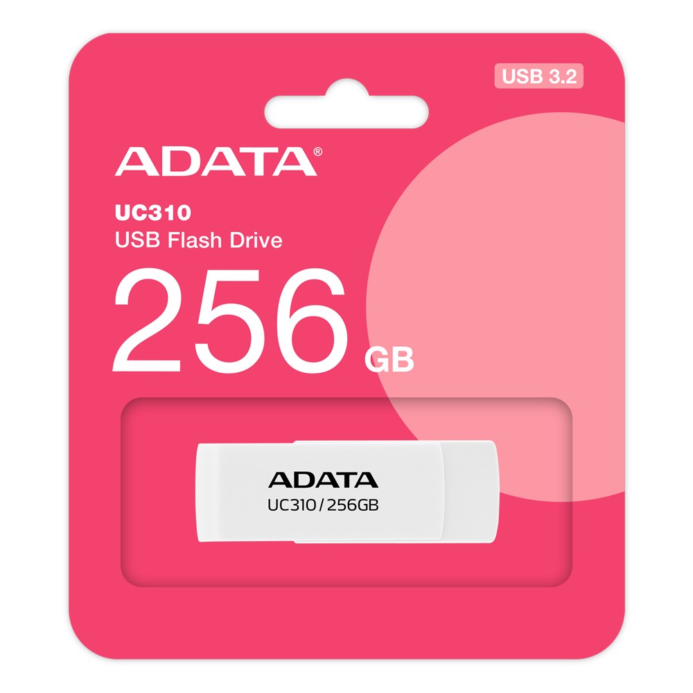 ADATA UC310/256GB/USB 3.2/USB-A/Biela UC310-256G-RWH