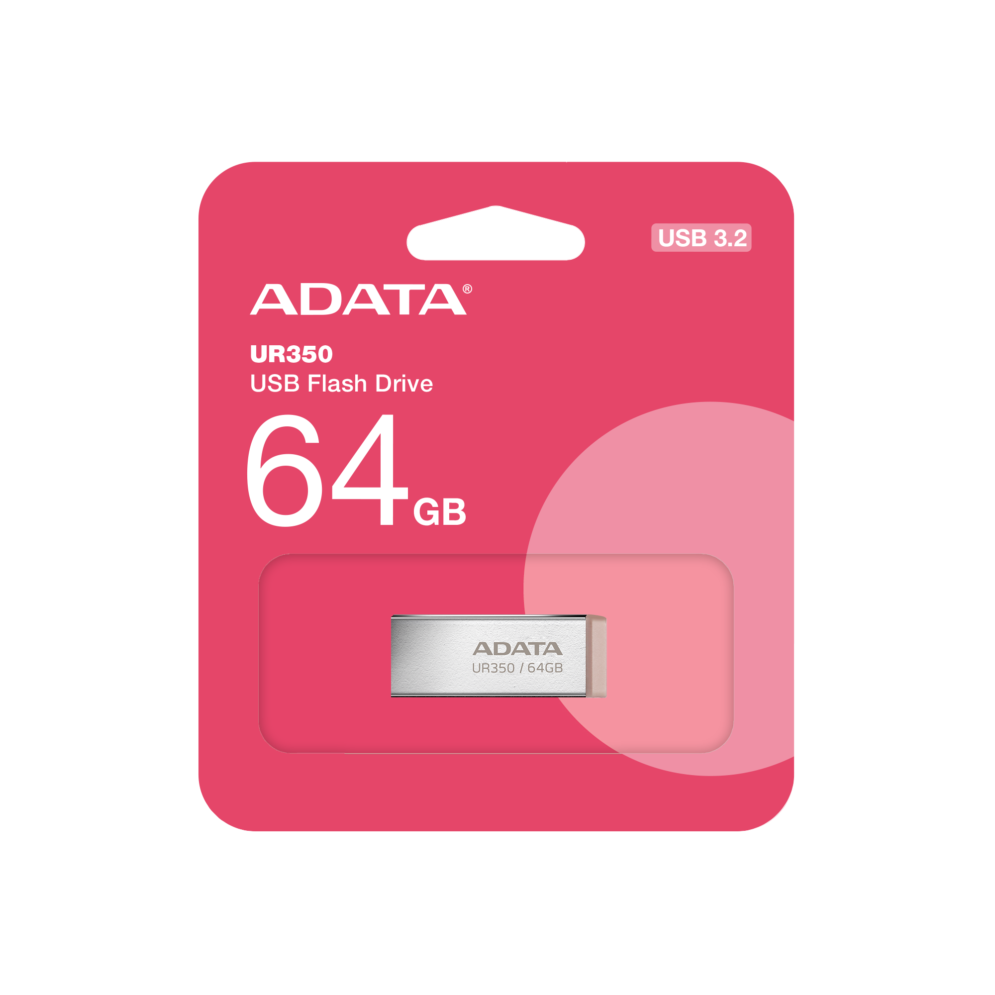 ADATA UR350/64GB/USB 3.2/USB-A/Hnedá / UR350-64G-RSR/BG
