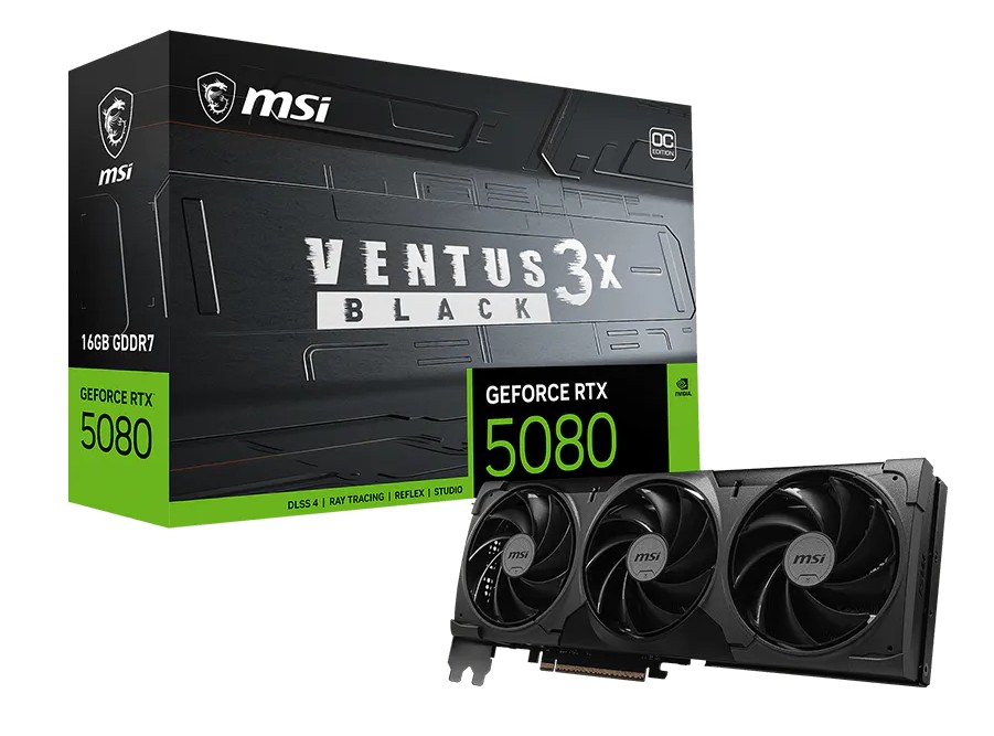 MSI RTX 5080 VENTUS 3X/OC/16GB/GDDR7