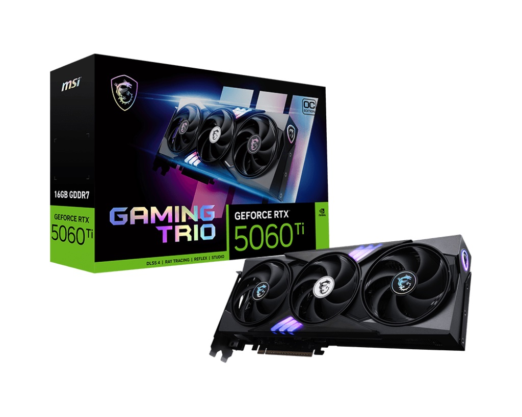MSI GeForce RTX 5060 Ti TRIO/Gaming/OC/16GB/GDDR7