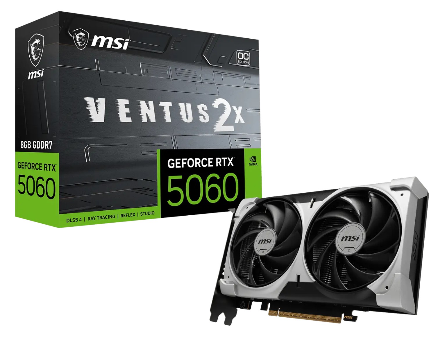 MSI RTX 5060 VENTUS 2X V1/OC/8GB/GDDR7