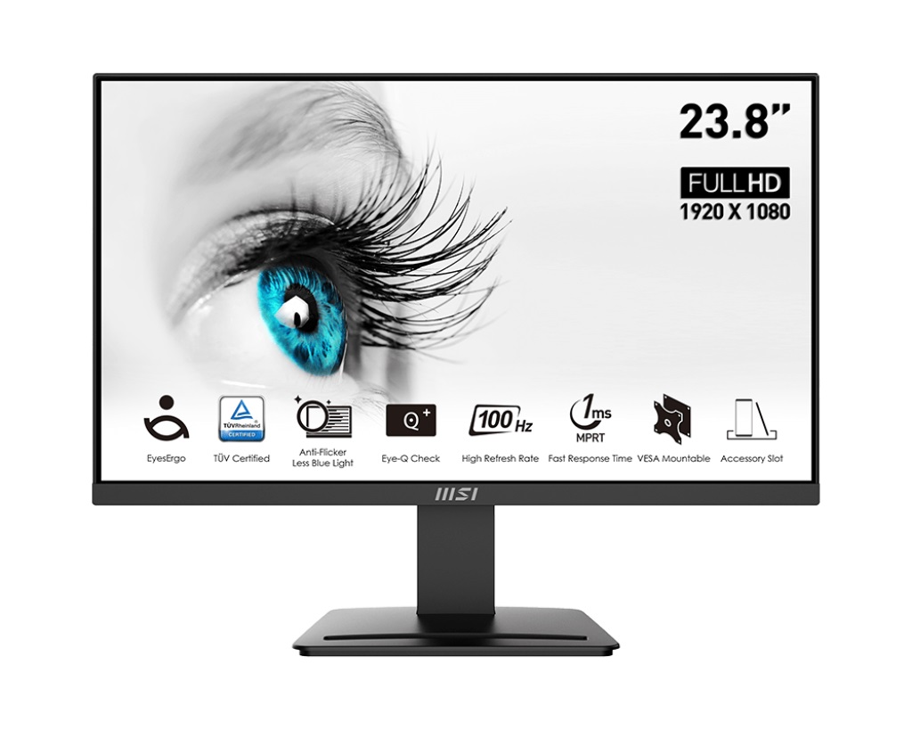 MSI Pro/MP2412/23,8''/VA/FHD/100Hz/1ms/Black/2R