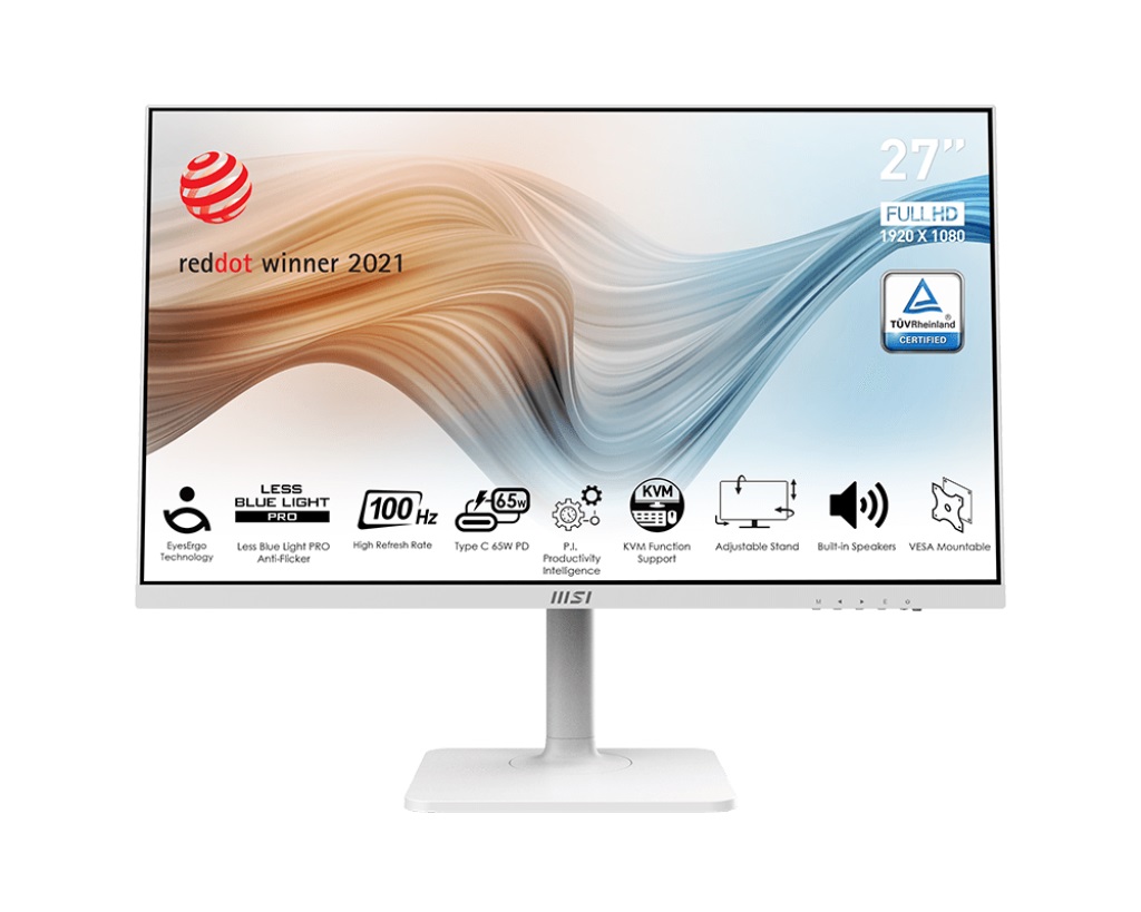 MSI Modern/MD272XPW/27''/IPS/FHD/100Hz/1ms/White/3R