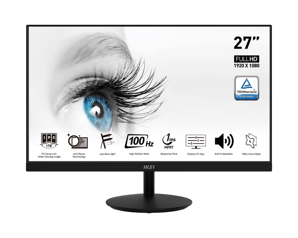 MSI Pro/MP271A/27''/IPS/FHD/100Hz/1ms/Black/2R