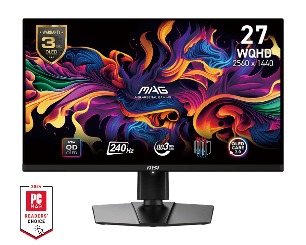 MSI MAG/271QPX E2/26,5''/QD-OLED/QHD/240Hz/0,03ms/Black/2R