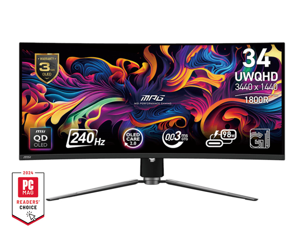 MSI MPG/341CQPX/34,18''/QD-OLED/3440x1440/240Hz/0,03ms/Black/3R