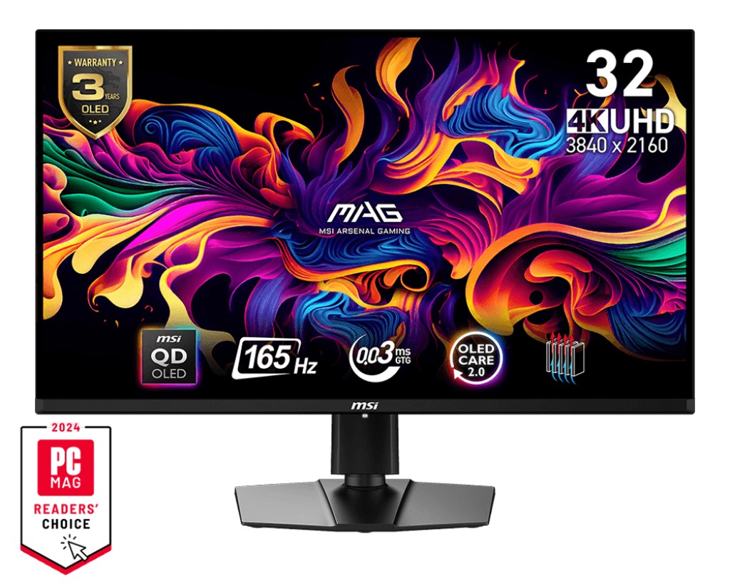 MSI MAG/321UP QD-OLED/31,5''/QD-OLED/4K UHD/165Hz/0,03ms/Black/3R