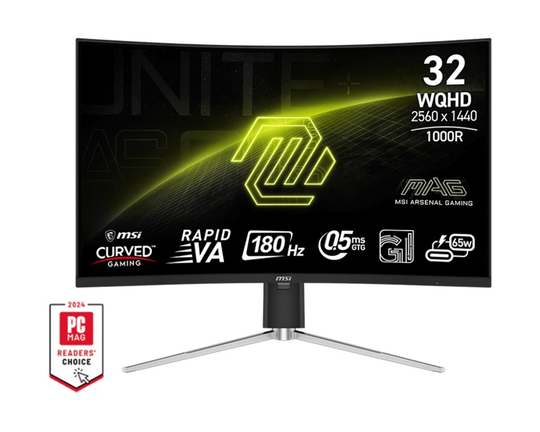 MSI MAG/325CQRF QD E2/31,5''/VA/QHD/180Hz/0,5ms/Black/2R