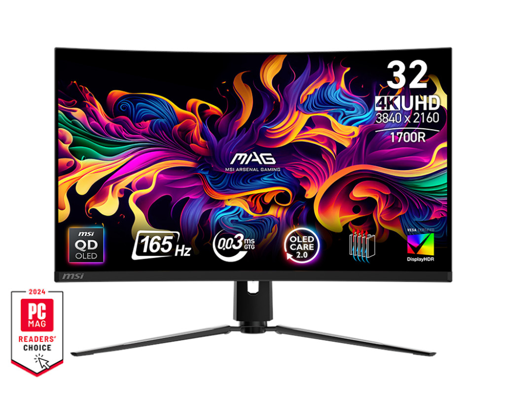 MSI MAG/321CUP/31,5''/QD-OLED/4K UHD/165Hz/0,03ms/Black/2R