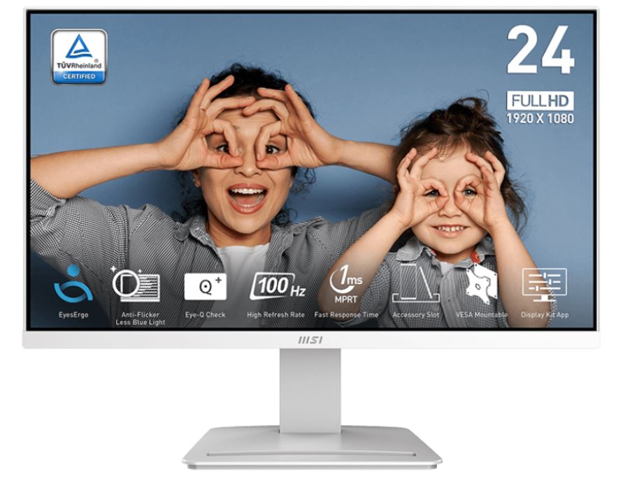 MSI Pro/MP2412W/23,8''/VA/FHD/100Hz/1ms/White/2R