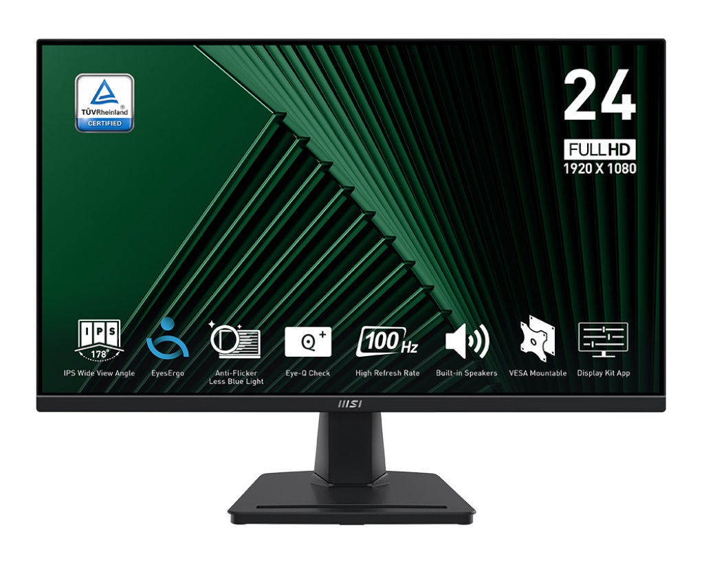 MSI Pro/MP245G/23,8''/IPS/FHD/100Hz/1ms/Black/2R