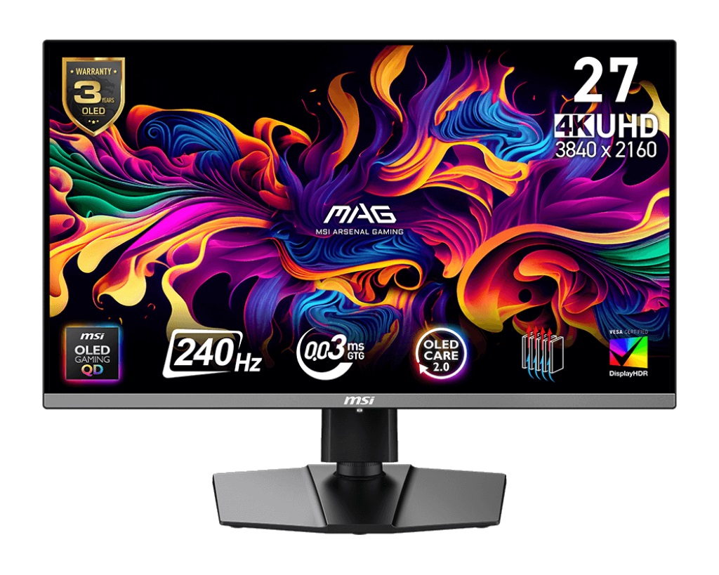 MSI MAG/272UP QD-OLED X24/26,5''/QD-OLED/4K UHD/240Hz/0,03ms/Black/3R