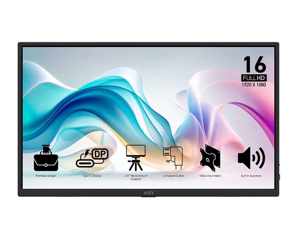 MSI Pro/MP165 E6/15,6''/IPS/FHD/60Hz/4ms/Black/2R
