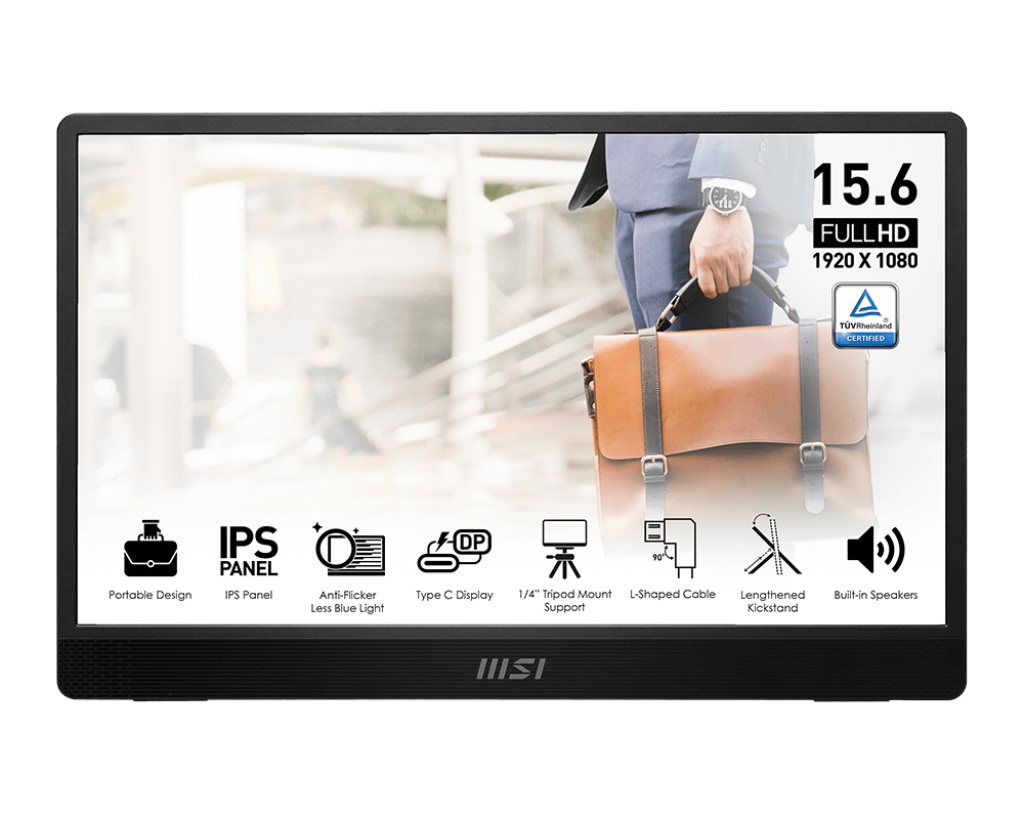 MSI Pro/MP161 E2U/15,6''/IPS/FHD/60Hz/4ms/Black/2R