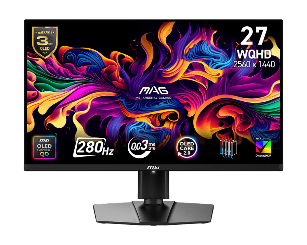 MSI MAG/271QP  X28/26,5''/QD-OLED/QHD/280Hz/0,03ms/Černá/3R