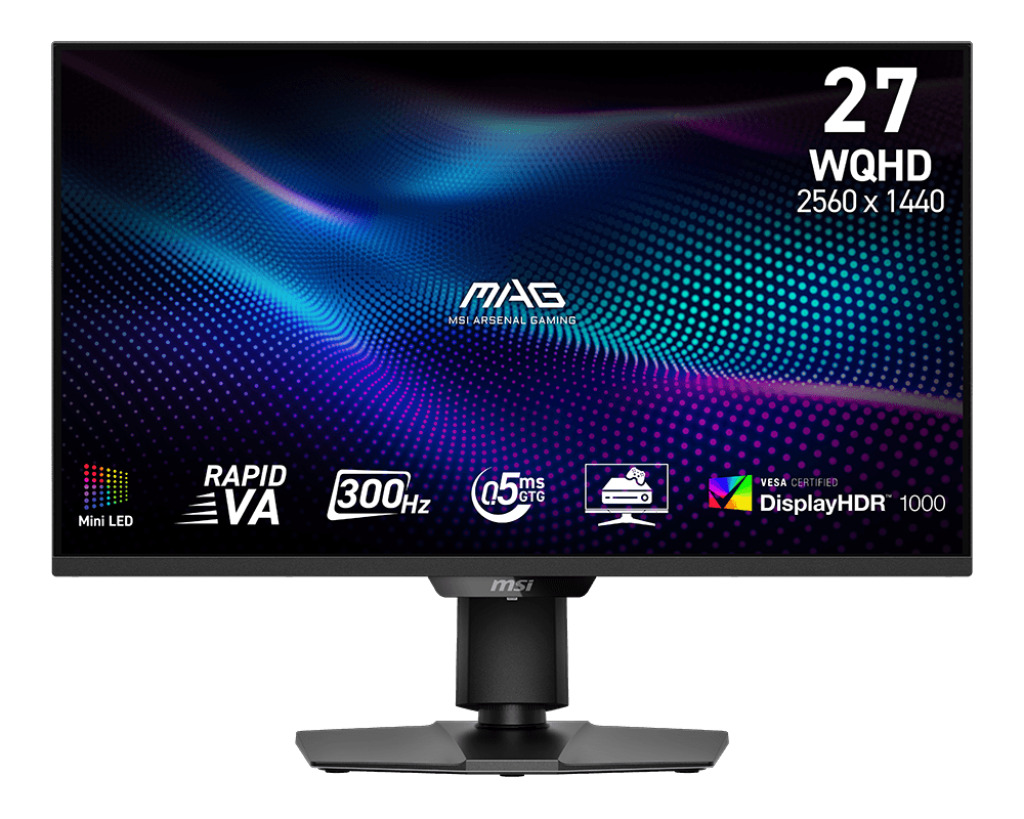 MSI MAG 274QPF X30MV 27''QHD/VA/300Hz/0,5ms/Black