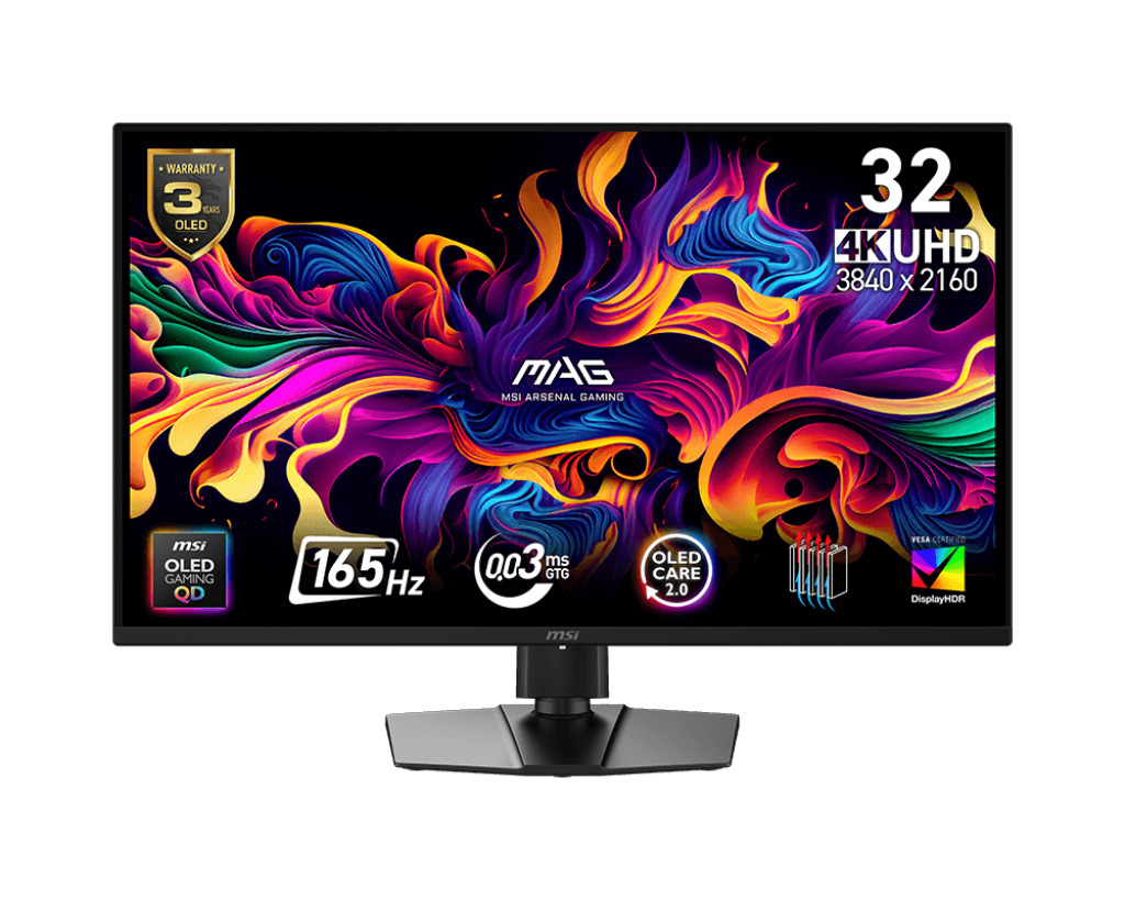 MSI MAG/322UP E16/31,5''/QD-OLED/4K UHD/165Hz/0,03ms/Černá/3R