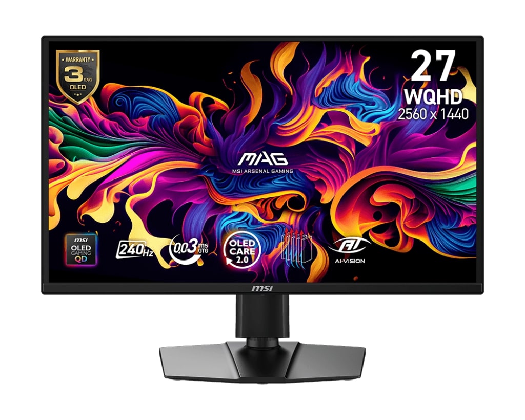 MSI MAG/272QP QD-OLED X24/26,5''/QD-OLED/QHD/240Hz/0,03ms/Černá/3R
