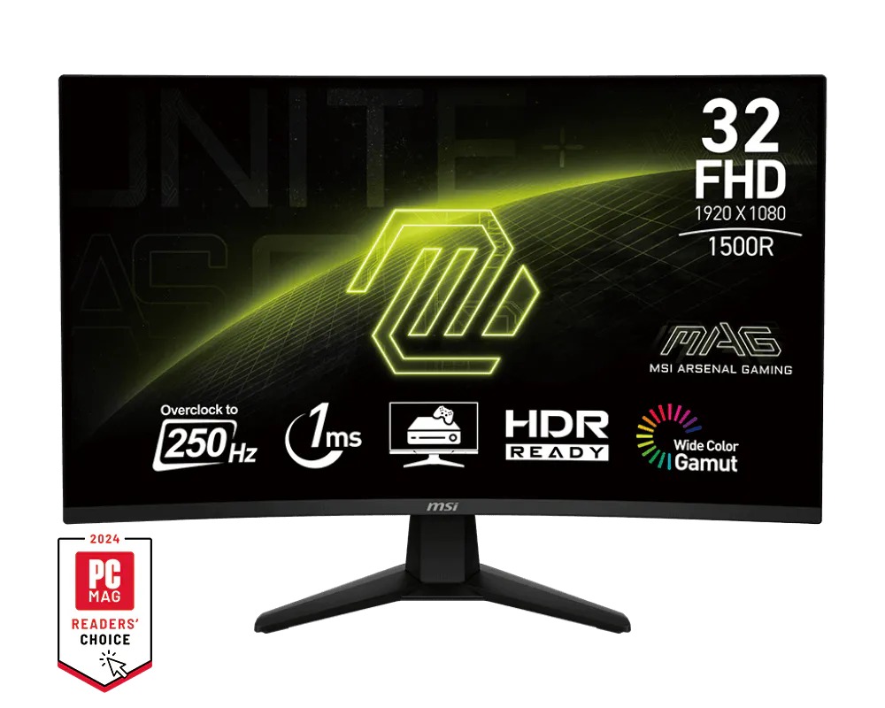 MSI MAG/32C6X/31,5''/VA/FHD/250Hz/1ms/Černá/3R