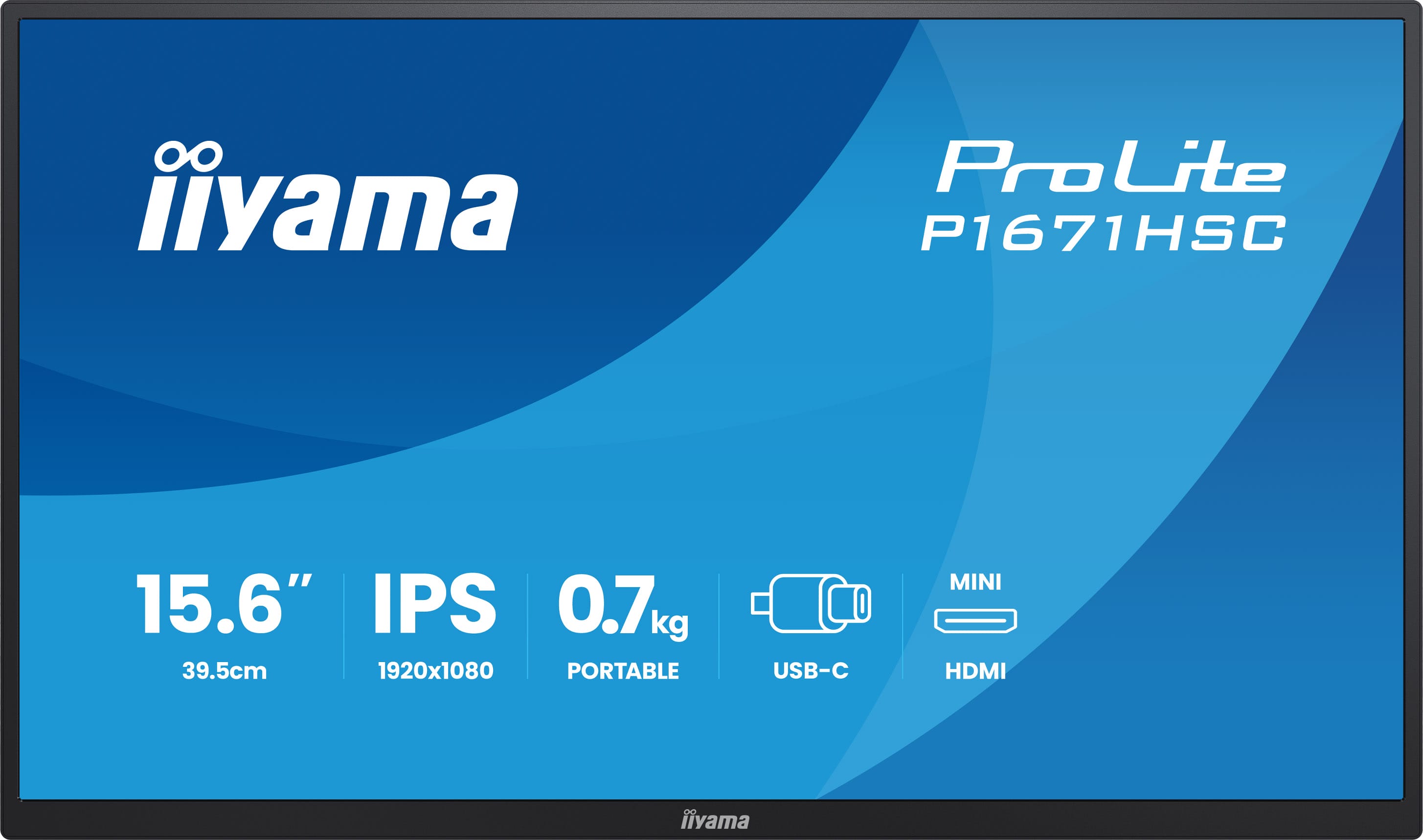 iiyama ProLite/P1671HSC-B1/15,6''/IPS/FHD/60Hz/3ms/Černá/3R