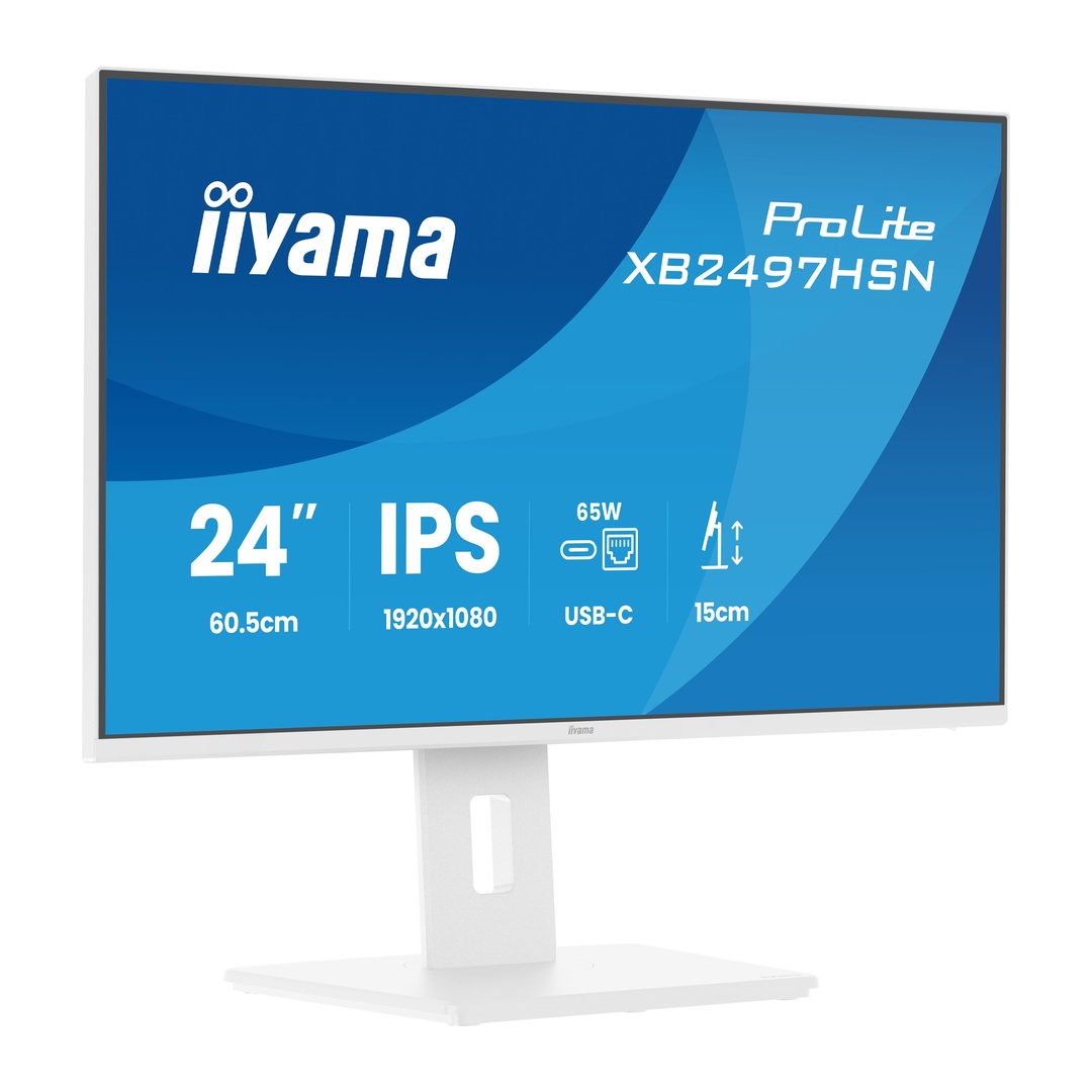 24" iiyama XB2497HSN-W1:IPS,FHD,USB-C,RJ45,HAS