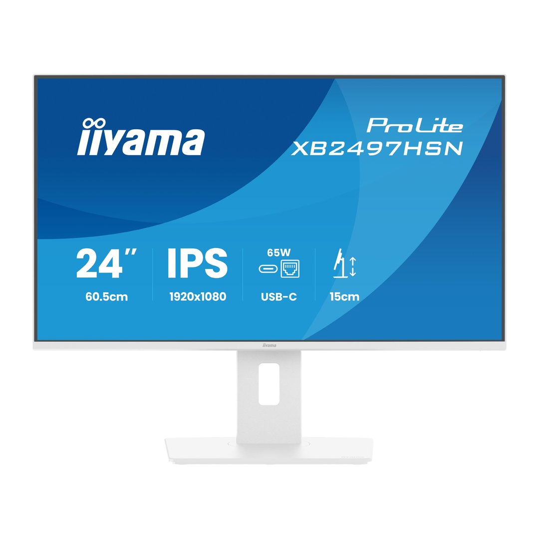 24" iiyama XB2497HSN-W1: IPS, FHD, USB-C, RJ45, HAS