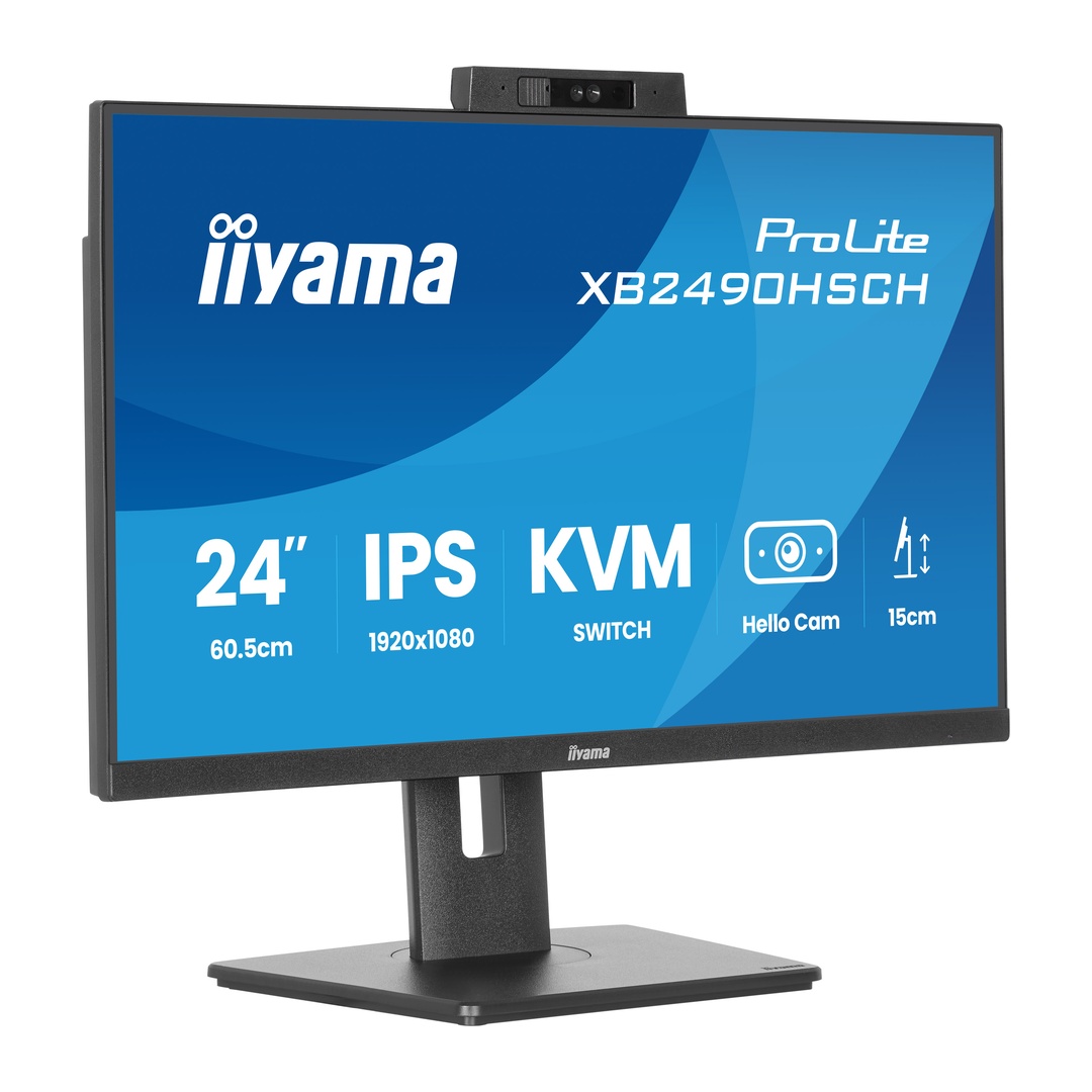 24" iiyama XB2490HSCH-B1:IPS,FHD,USB-C,Cam,HAS