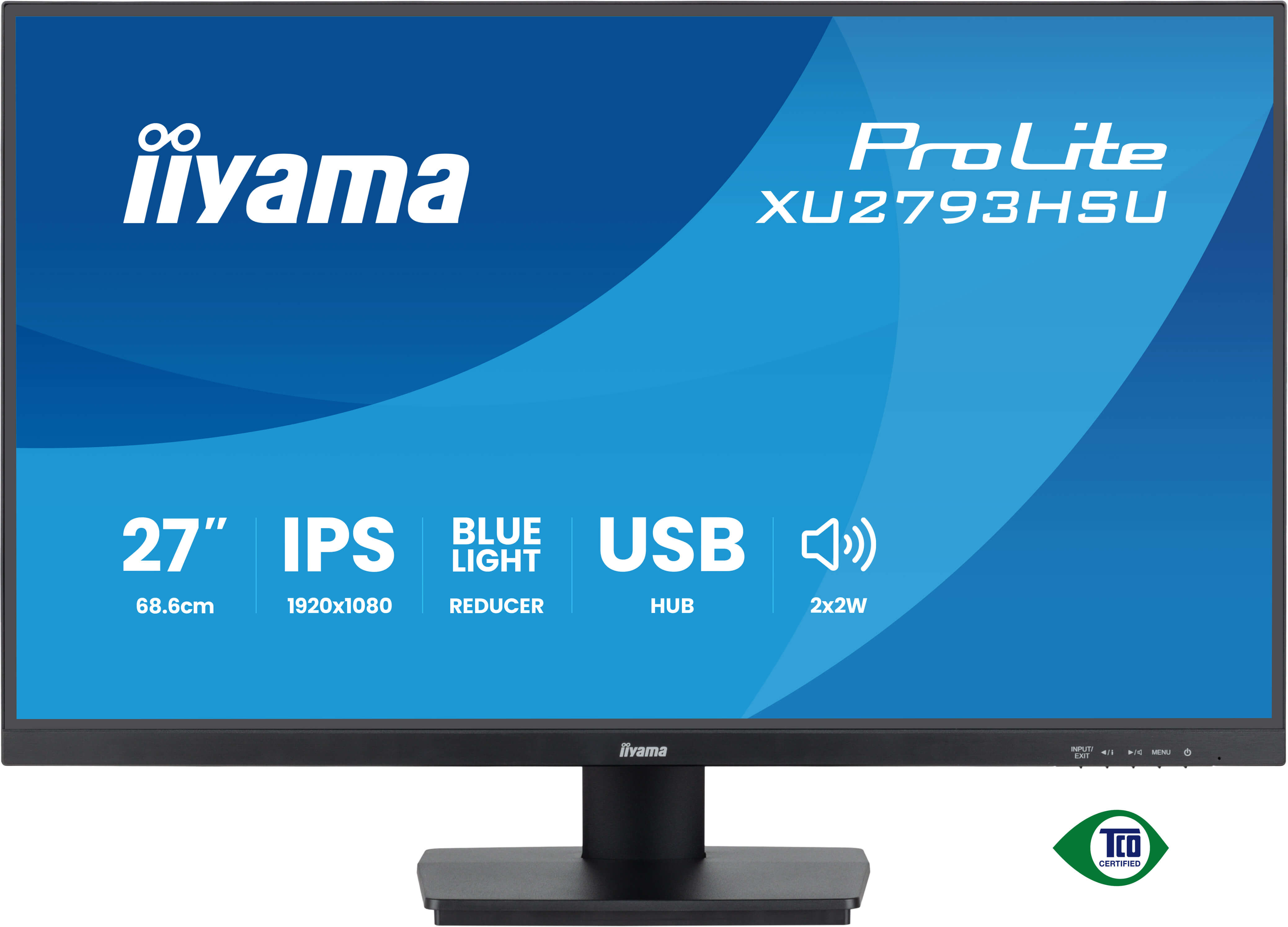 iiyama ProLite/XU2793HSU-B7/27''/IPS/FHD/100Hz/1ms/Black/3R