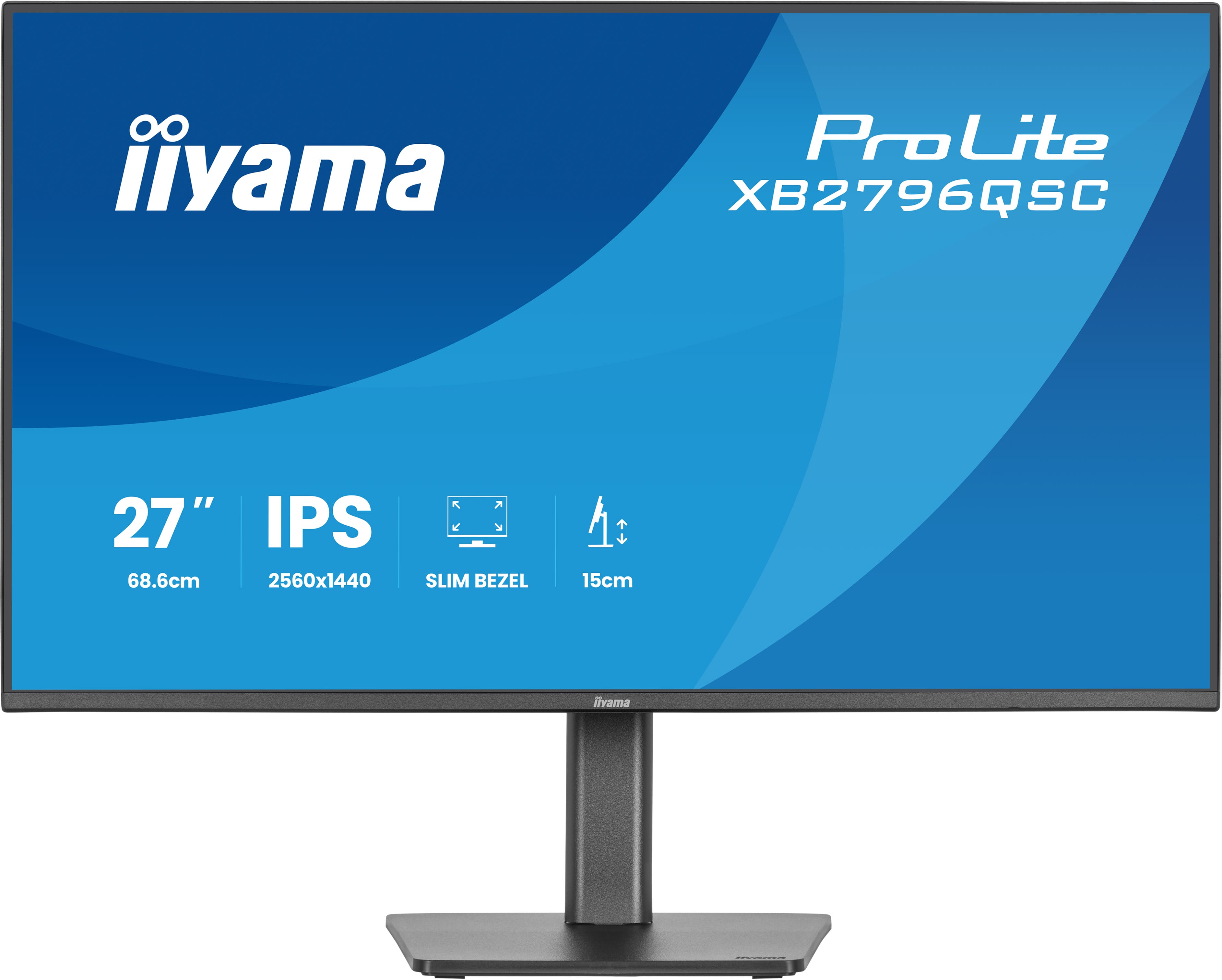 iiyama ProLite/XB2796QSC-B1/27''/IPS/QHD/75Hz/4ms/Černá/3R