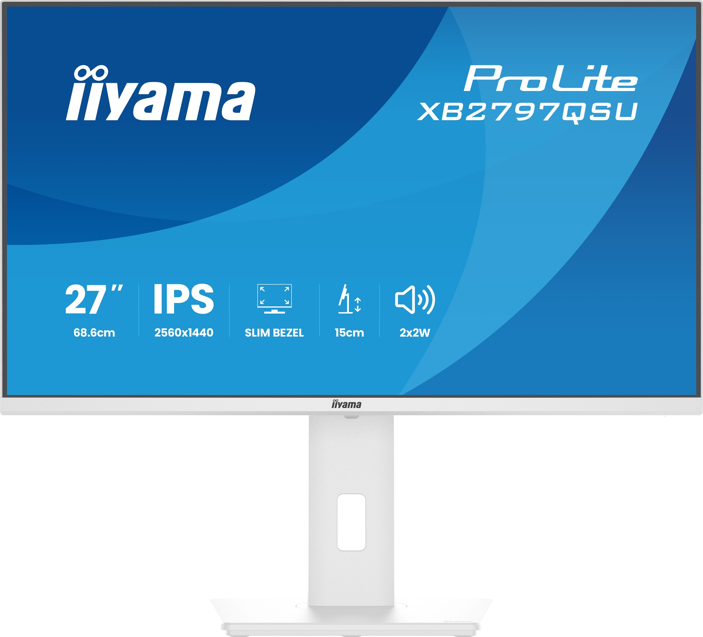 iiyama ProLite/XB2797QSU-W1/27''/IPS/QHD/75Hz/1ms/Bílá/5R