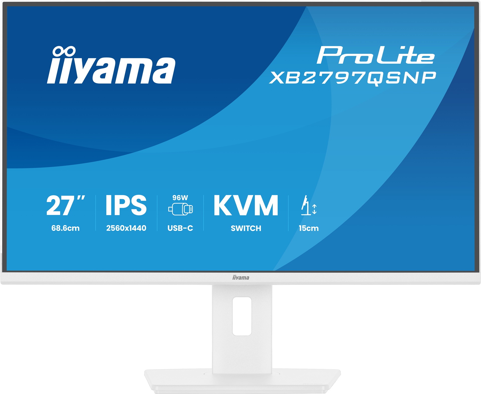 iiyama ProLite/XB2797QSNP-W1/27''/IPS/QHD/75Hz/1ms/Bílá/5R