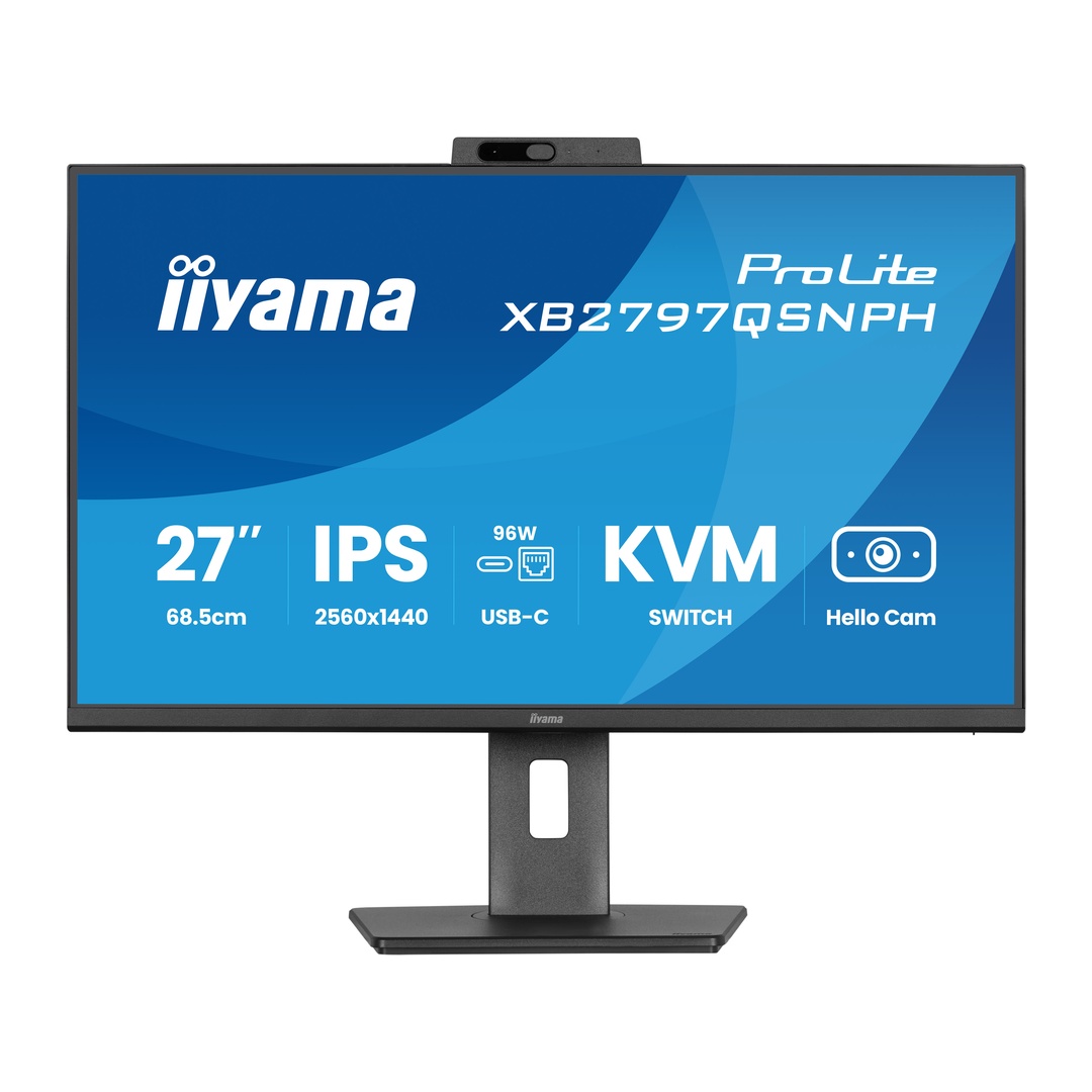 27'' iiyama XB2797QSNPH-B1:IPS,QHD,USB-dock,cam