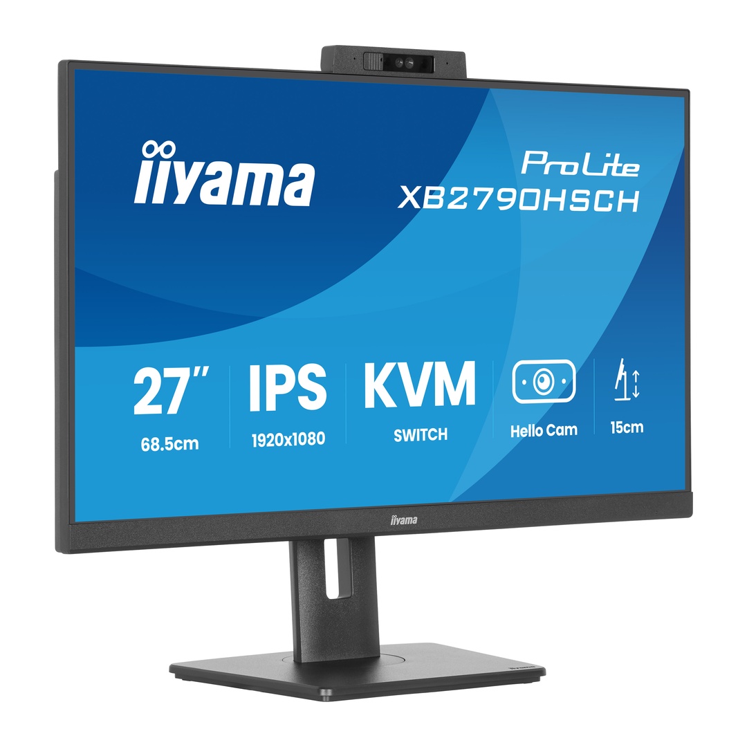 27" iiyama XB2790HSCH-B1:IPS,FHD,USB-C,Cam,HAS