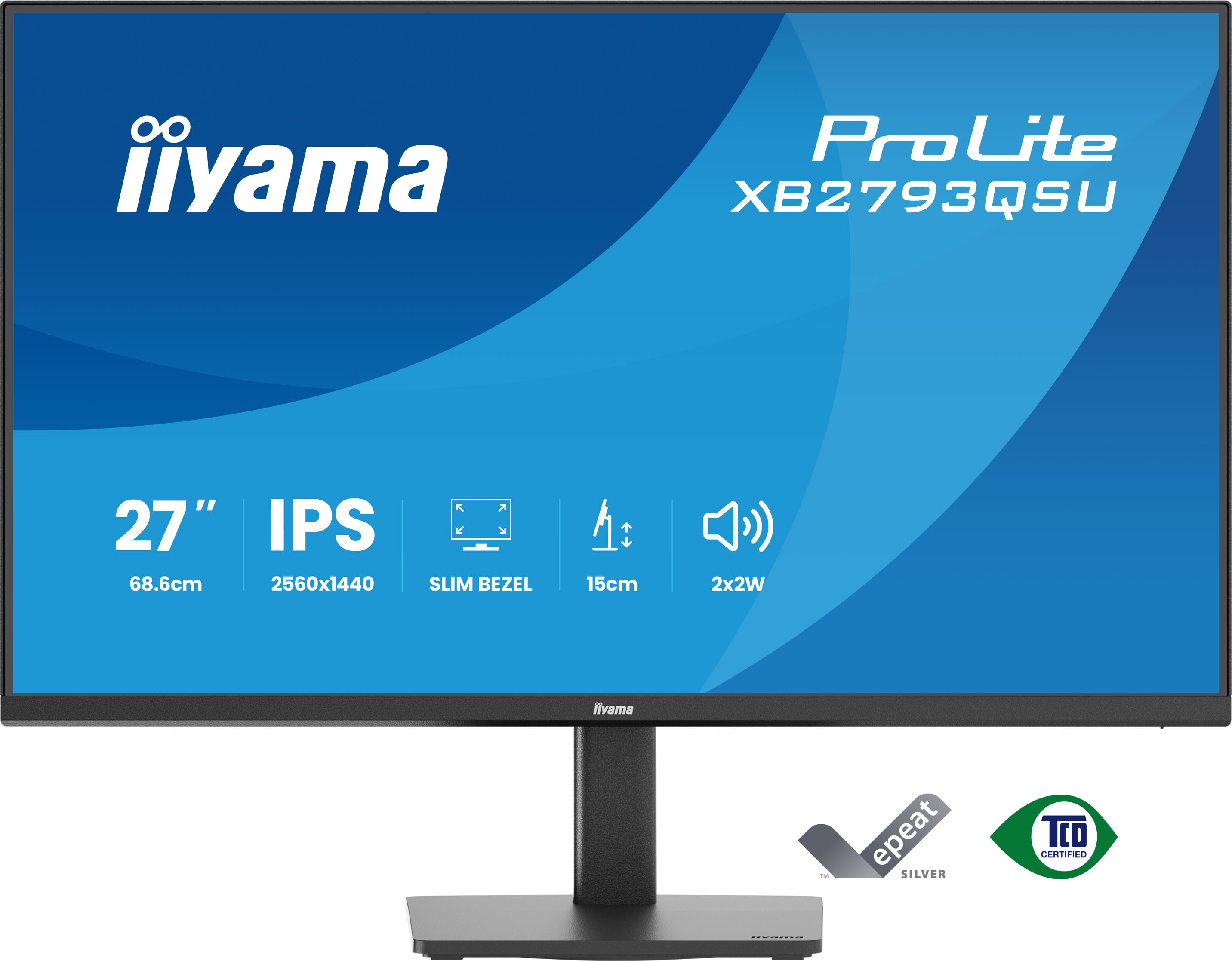 iiyama ProLite/XB2793QSU-B1/27''/IPS/QHD/75Hz/1ms/Černá/3R