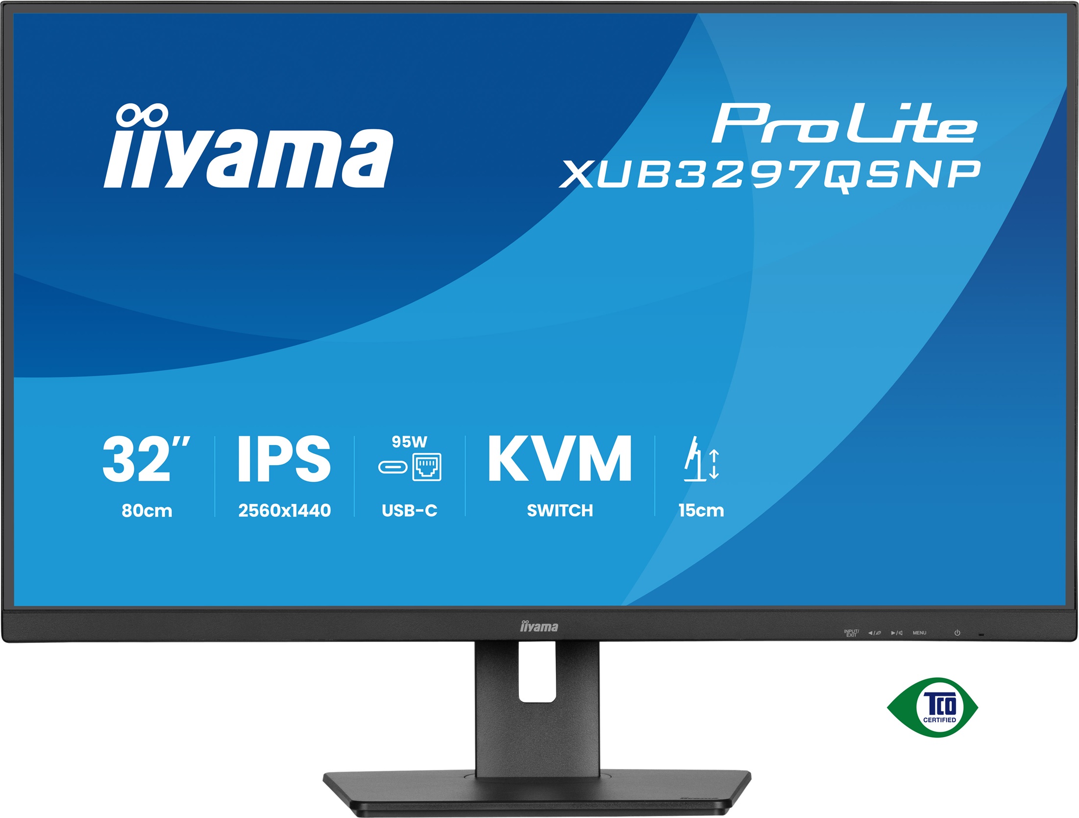 iiyama ProLite/XUB3297QSNP-B1/32''/IPS/QHD/100Hz/1ms/Černá/5R