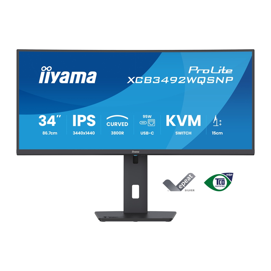 34'' iiyama XCB3492WQSNP-B1:IPS,QHD,USB-C Dock,HAS