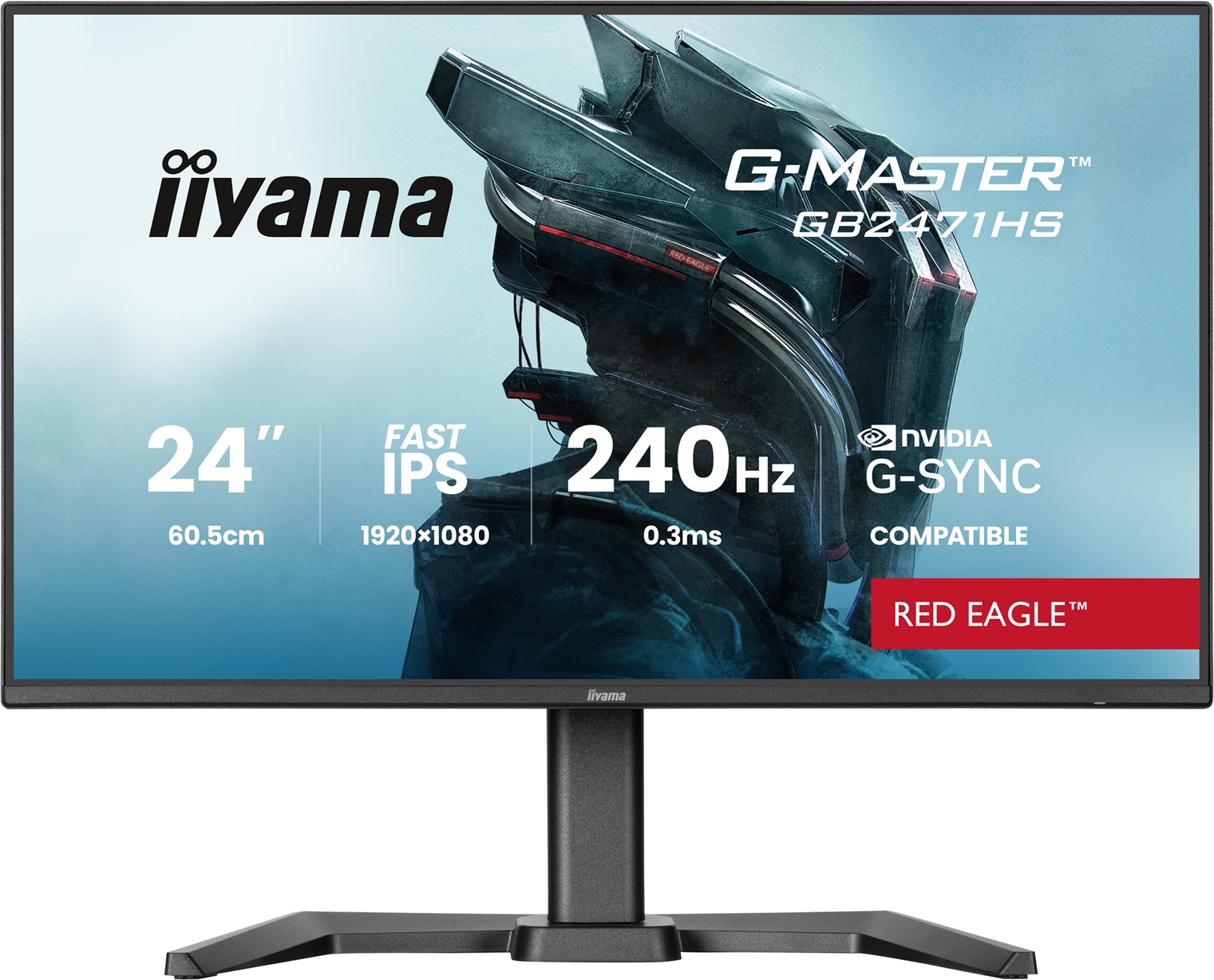 iiyama G-Master/GB2471HS-B1/23,8''/IPS/FHD/240Hz/0,3ms/Černá/3R