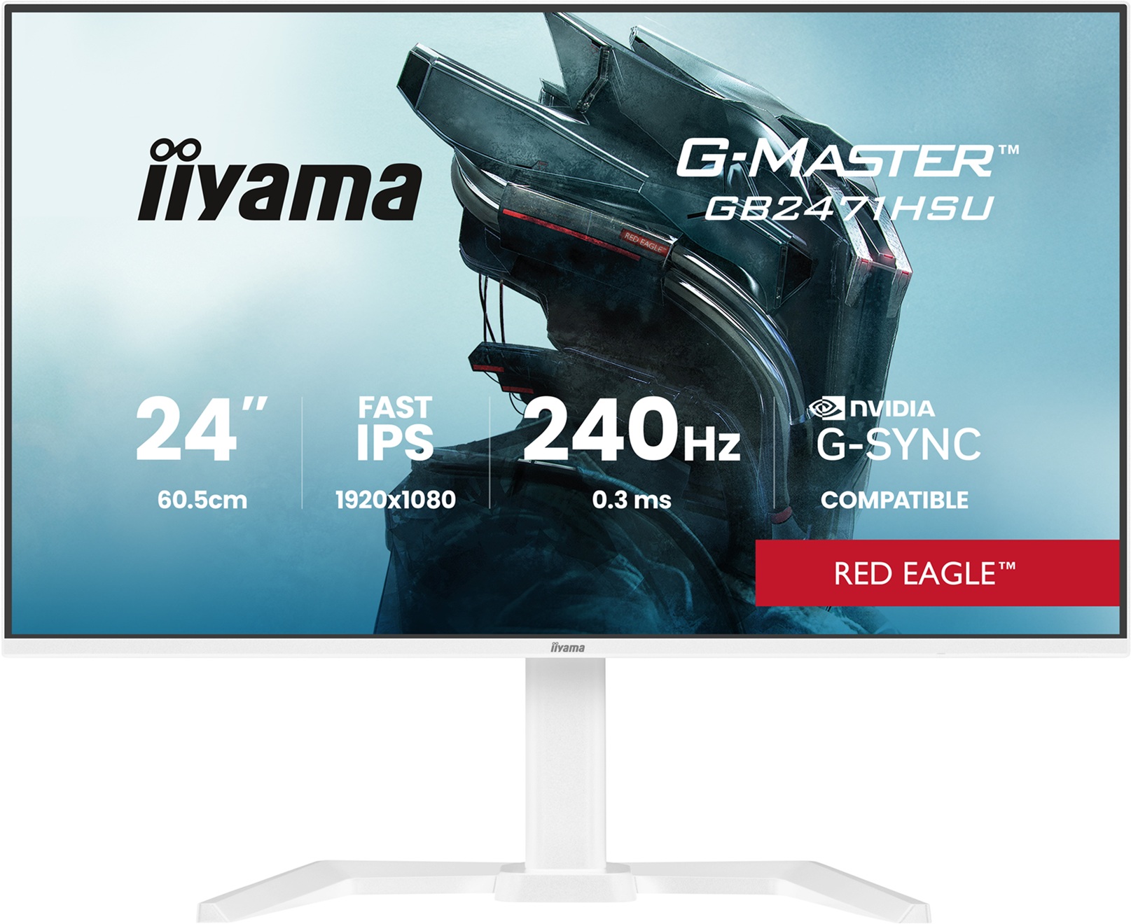 iiyama G-Master/GB2471HSU-W1/23,8''/IPS/FHD/240Hz/0,3ms/Bílá/3R