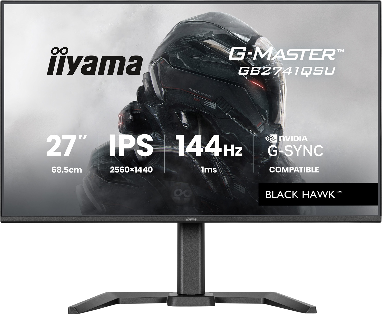 iiyama G-Master/GB2741QSU-B1/27''/IPS/QHD/144Hz/1ms/Černá/3R