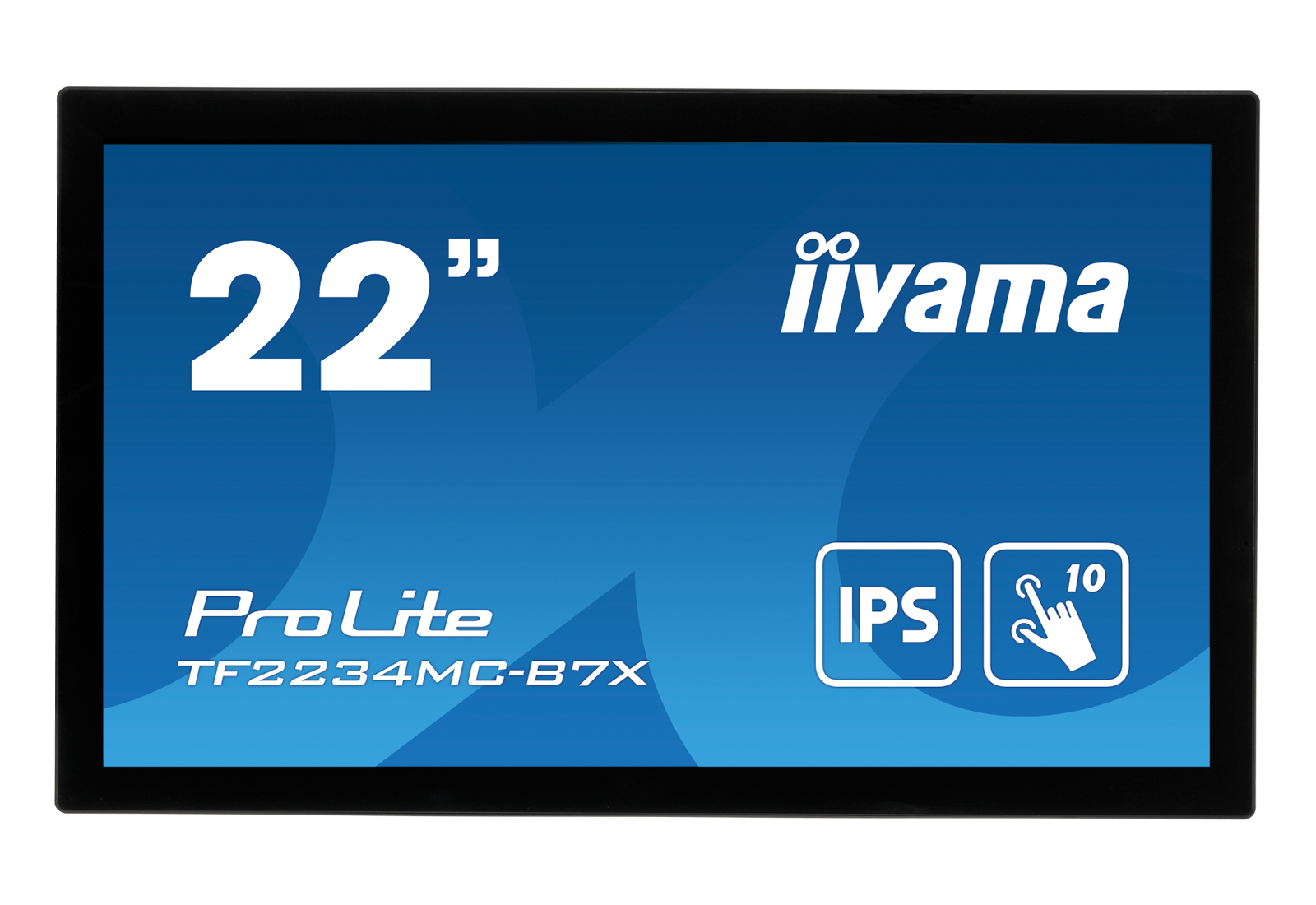 22'' iiyama TF2234MC-B7X: IPS, FullHD, capacitive, 10P, 350cd/m2, VGA, DP, HDMI, IP65, černý