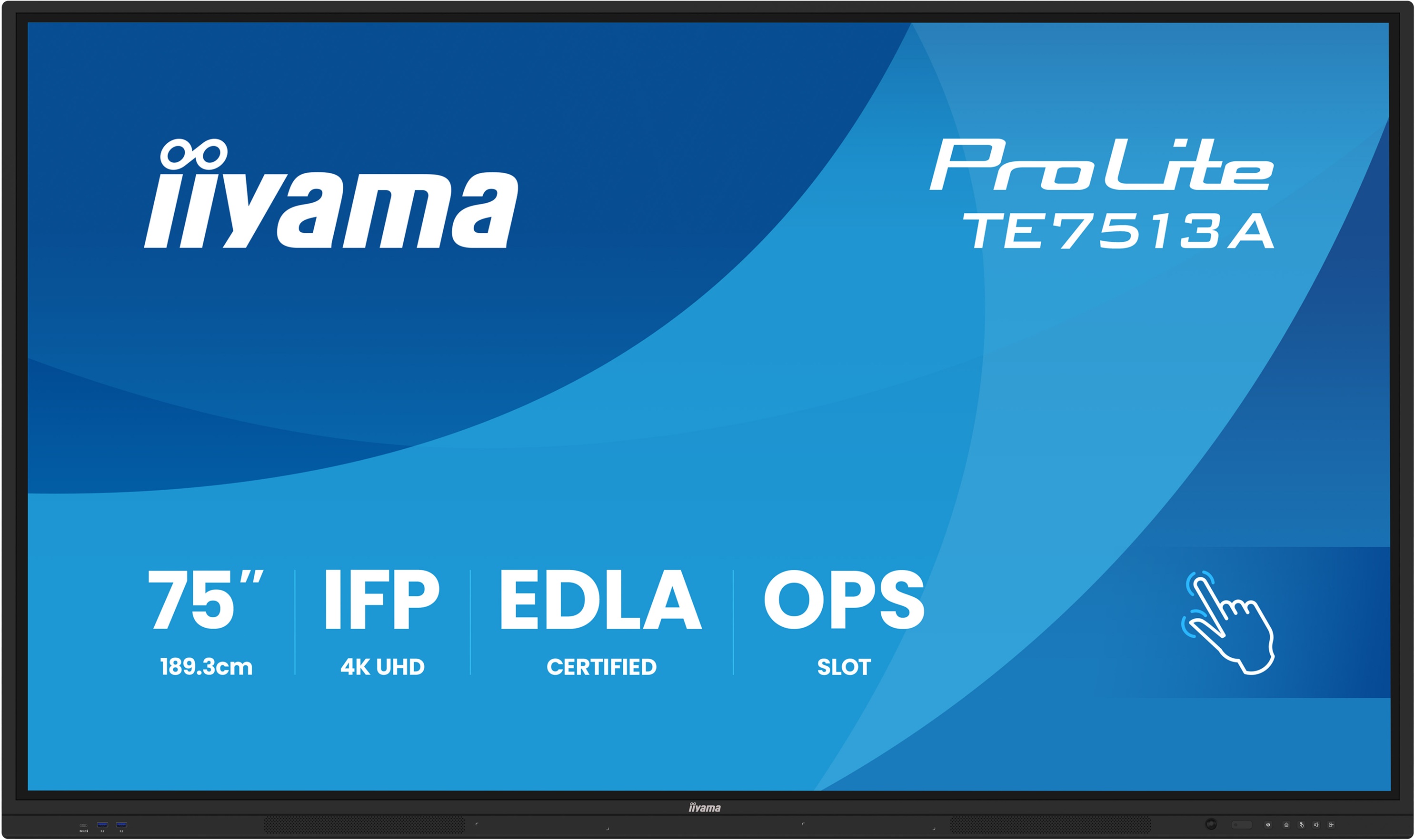 75'' iiyama TE7513A-B2AG:IPS,4K,40P,EDLA